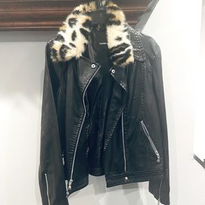 Express Vegan Leather Moto Jacket
